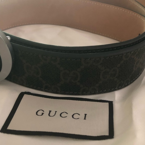 Gucci Supreme print belt grey/black - Picture 3 of 4